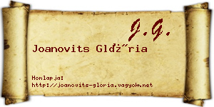 Joanovits Glória névjegykártya
